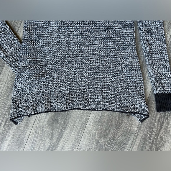 Ruby Moon Chunky Knit Zippered Flared Hem Crewneck Fitted Sweater Size M - Picture 8 of 11